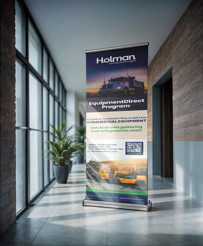 Holman Equipment Direct Program 24" Retractable Banner