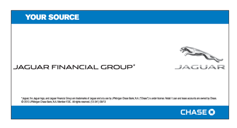 Jaguar Financial Group Your Source Chase Decal