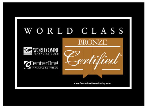 World Omni Bronze Certified Car Flag