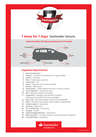 Santander Criteria Poster