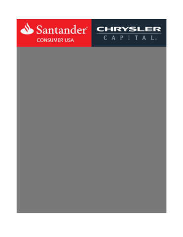 Santander/Chrysler Co-Branding Flyer