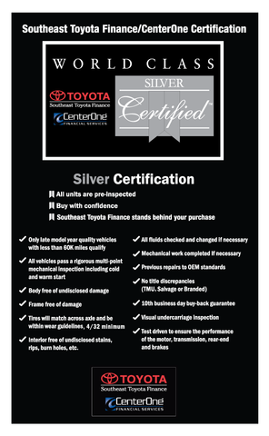 CenterOne Silver Certified Banner