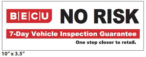 BECU No Risk Decal