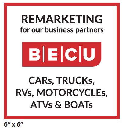 BECU Remarketing Decal